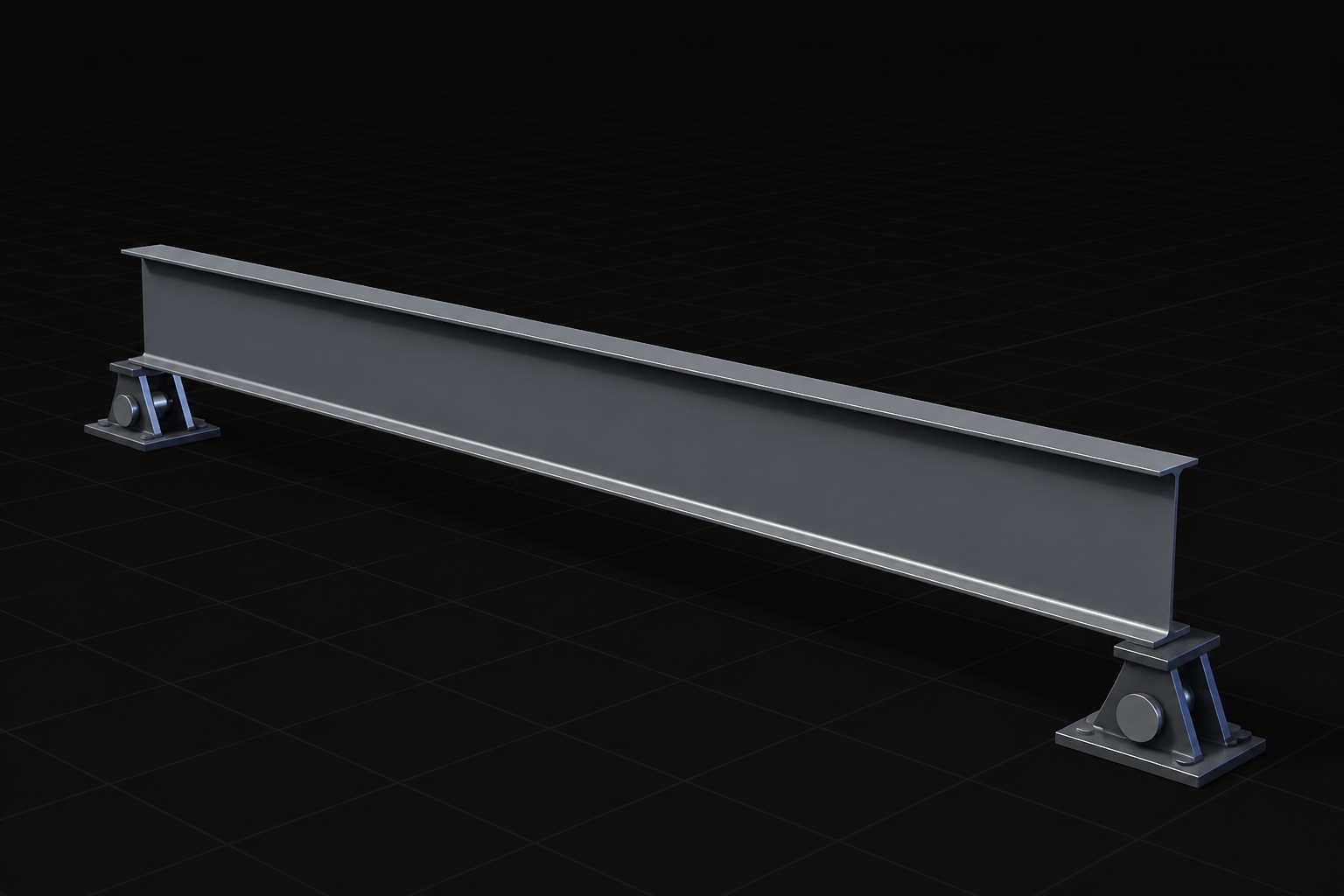 Beams three-dimensional beam model with multiple supports and openings
